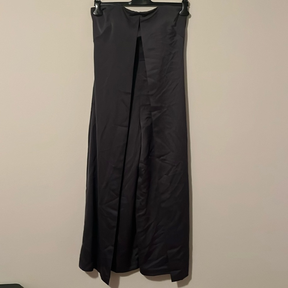 NWT: Club Monaco Strapless Satin Jumpsuit. 100% polyester.